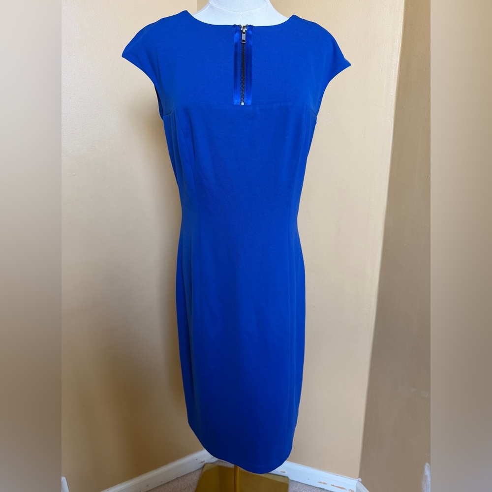 Tadashi Shoji Royal Blue Cap Sleeve  Dress